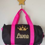 sac de sport noir fushia