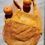 sac filet personnalisé jaune