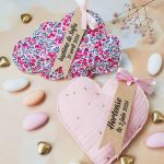 coeur à dragée en liberty ou gaze de coton